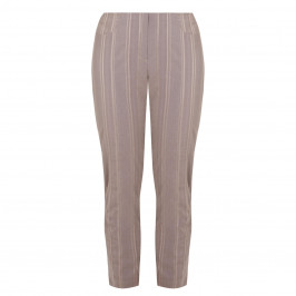 BEIGE LABEL SEERSUCKER TROUSER TAUPE - Plus Size Collection