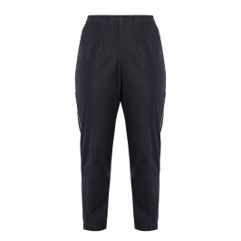 VERPASS PULL ON TROUSER RACING STRIPE BLACK - Plus Size Collection
