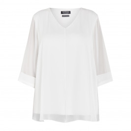 VERPASS GEORGETTE TUNIC WHITE - Plus Size Collection