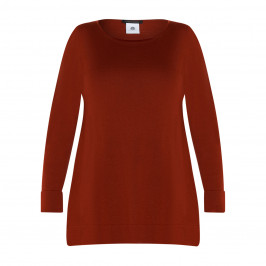 MARINA RINALDI WOOL JUMPER RUST - Plus Size Collection