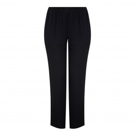 BEIGE BLACK PULL ON TROUSERS - Plus Size Collection