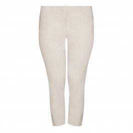 BEIGE LABEL TECHNOSTRETCH CROPPED TROUSER TURN UP BEIGE - Plus Size Collection