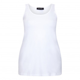 BEIGE LABEL WHITE JERSEY VEST - Plus Size Collection