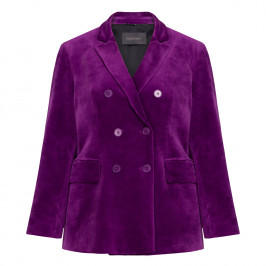 Elena Miro Velvet Blazer Purple - Plus Size Collection
