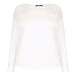 ELENA MIRO honeycomb shoulder SWEATER - Plus Size Collection