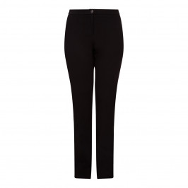 ELENA MIRO BLACK STRETCH JERSEY TROUSERS  - Plus Size Collection