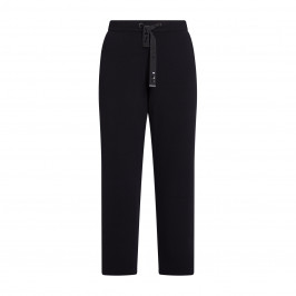 FABER PULL-ON KNITTED TROUSERS BLACK AND BLUE  - Plus Size Collection
