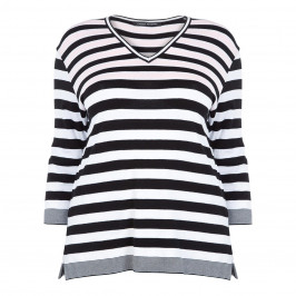 FABER V NECK STRIPE SWEATER - Plus Size Collection