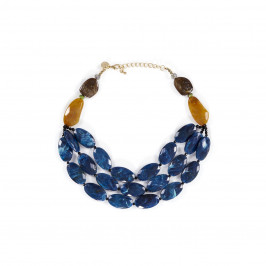 FACTUR BLUE JEWEL NECKLACE  - Plus Size Collection