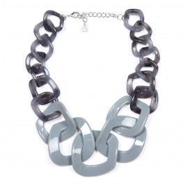 GIUNO GREY INTERLOCK NECKLACE - Plus Size Collection