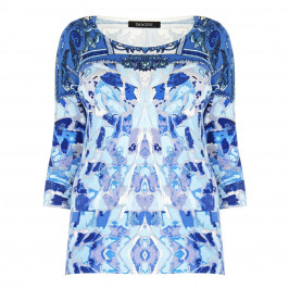Imagini blues abstract print SWEATER - Plus Size Collection