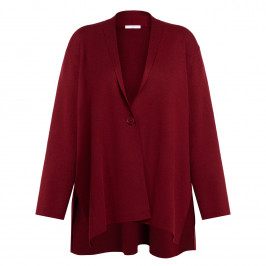 Luisa Viola Edge-to-Edge Cardigan Wine - Plus Size Collection