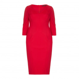 Marina Rinaldi red fitted jersey crepe DRESS - Plus Size Collection