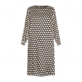 Marina Rinaldi Geometric Print Dress Black - Plus Size Collection