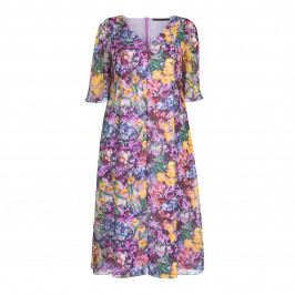 MARINA RINALDI FLORAL PRINT TEA DRESS - Plus Size Collection