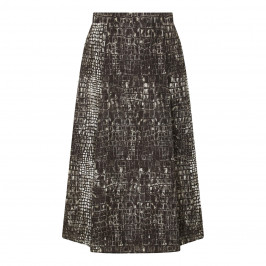 MARINA RINALDI CROCODILE PRINT TAFFETA SKIRT - Plus Size Collection