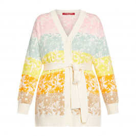 Marina Rinaldi Pure Cotton Cardigan Pastel Rainbow - Plus Size Collection