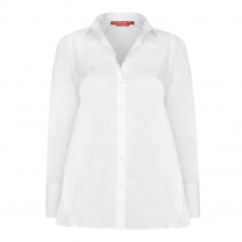 MARINA RINALDI PLEATED WHITE SHIRT - Plus Size Collection