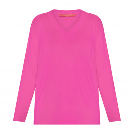 Marina Rinaldi V-Neck Sweater Fuchsia  - Plus Size Collection