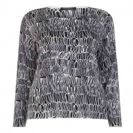 Marina Rinaldi light weight wool print sweater - Plus Size Collection