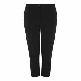 MARINA RINALDI VOYAGE WOOL BLEND ANKLE GRAZER TROUSER BLACK - Plus Size Collection