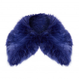 MARINA RINALDI FAUX FUR COLLAR BLUETTE  - Plus Size Collection