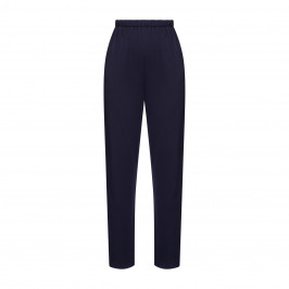 MARINA RINALDI SATIN TROUSERS NAVY - Plus Size Collection