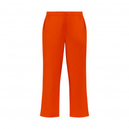 MARINA RINALDI VIRGIN WOOL TROUSER TANGERINE - Plus Size Collection