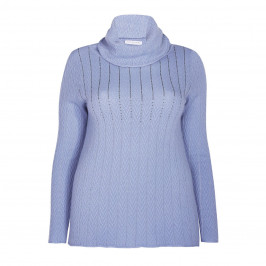 ELENA MIRO KNITTED TUNIC PALE BLUE - Plus Size Collection