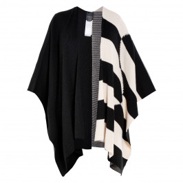 PERSONA BY MARINA RINALDI PONCHO BLACK AND WHITE - Plus Size Collection