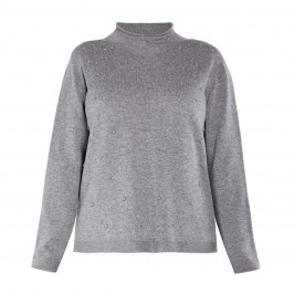 PERSONA BY MARINA RINALDI FUNNEL NECK SWEATER SLATE - Plus Size Collection