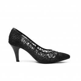 Sargossa black lace court SHOES - Plus Size Collection