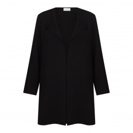 SALLIE SAHNE UNSTRUCTURED WATERFALL JACKET BLACK  - Plus Size Collection