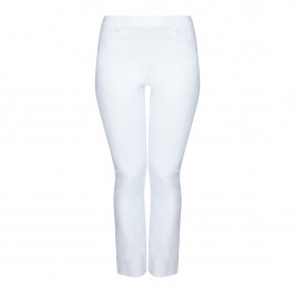 SEMPRE PIU WHITE STRAIGHT LEG TROUSERS  - Plus Size Collection