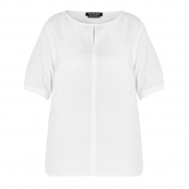 VERPASS VISCOSE STRETCH WHITE BLOUSE - Plus Size Collection