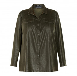 VERPASS ECO LEATHER SHIRT GREEN