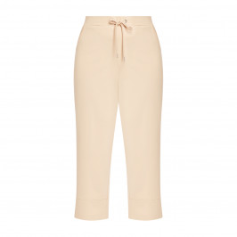 Verpass Stretch Jersey Cropped Jogging Trouser Cream  - Plus Size Collection