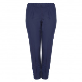 VERPASS DARK DENIM PULL ON TROUSERS WITH ZIP DETAIL  - Plus Size Collection