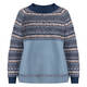 ELENA MIRO FAIRISLE KNITTED SWEATER TEAL 