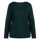 MARINA RINALDI RIBBED JEWEL EMBELLISHED SWEATER DARK GREEN 