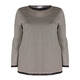 MARINA RINALDI FINE KNIT STRIPE SWEATER