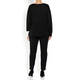 LUISA VIOLA KNITTED TUNIC BLACK RED 