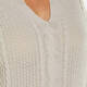 MARINA RINALDI CABLE KNIT SWEATER CREAM