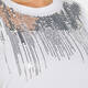 MARINA RINALDI SEQUIN T-SHIRT WHITE 