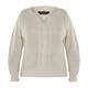 MARINA RINALDI CABLE KNIT SWEATER CREAM