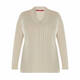 MARINA RINALDI CABLE KNIT SWEATER BEIGE