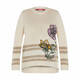 MARINA RINALDI EMBROIDERED SWEATER BEIGE