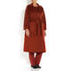 MARINA RINALDI DOUBLE-FACE WOOL COAT RUST