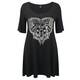 Yoek black and silver heart Tunic