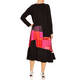 Alembika Jersey Contrast Dress Black and Magenta